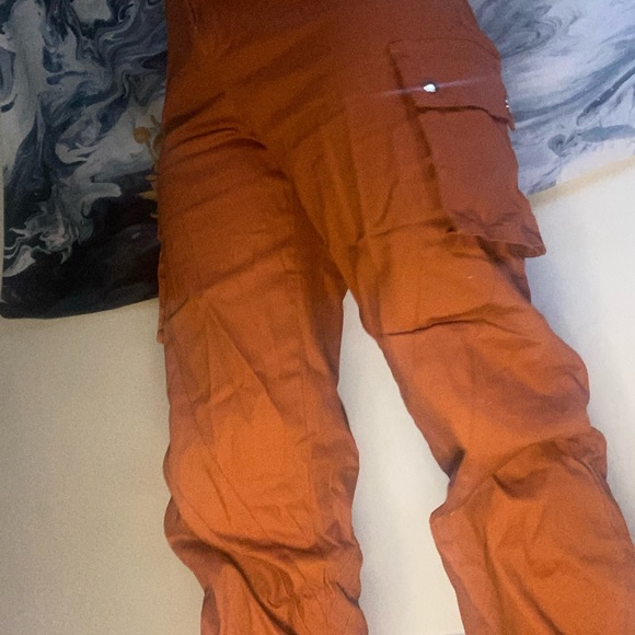 Rust High waisted Thong Jeans - Picture 2 of 10